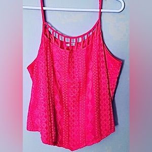 Maurices Multi-Layered Swoop Neck Blouse w/ Adjustable Strap 1X